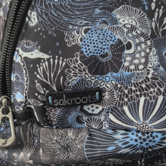 Sakroots Blue and Gray Patterned Sling Bag - Picture 2 of 6